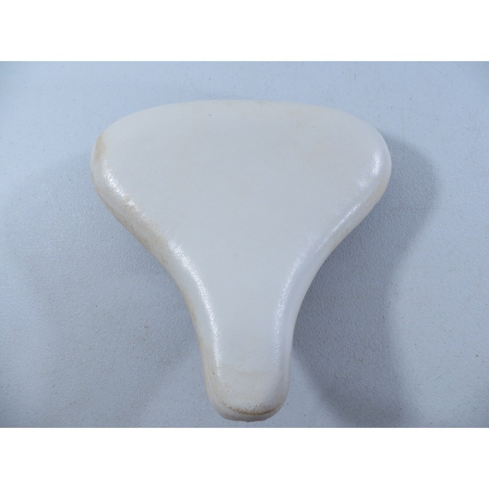 Vintage Troxel Bicycle Tricycle Spring Seat Saddle White BROKEN SPRING